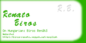 renato biros business card